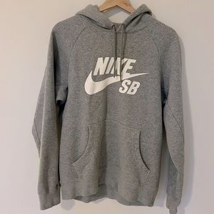 Nike Gray Hoodie with White Logo